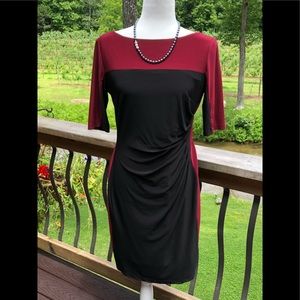 Black and burgundy Ralph Lauren dress